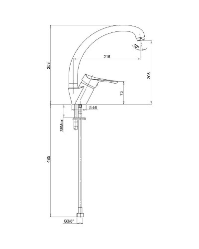 Смеситель для кухни Paini Pilot 04CR570LMKM Хром