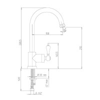 Смеситель для кухни Paini Duomo 88CR572L1US1KM Хром