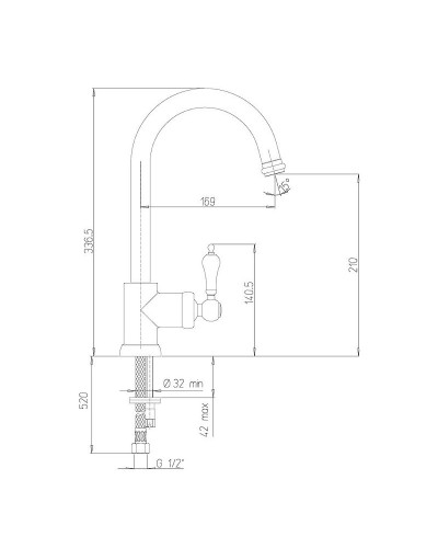 Смеситель для кухни Paini Duomo 88CR572L1US1KM Хром