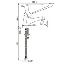 Смеситель для раковины Paini Creta 42CR205MEDICO Хром
