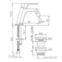 Смеситель для биде Paini Atacama WWCR306SR Хром