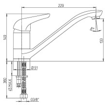 Смеситель для кухни Paini Atomix 67CR573R2 Хром