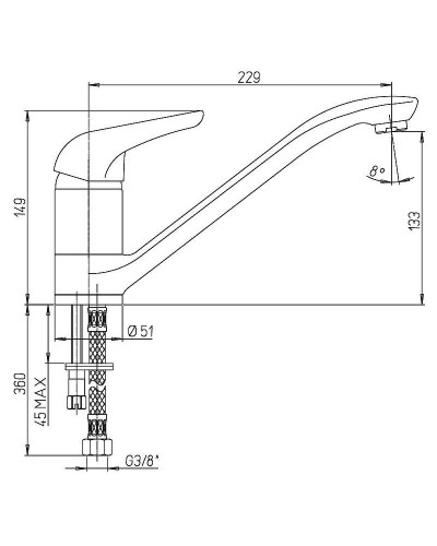 Смеситель для кухни Paini Atomix 67CR573R2 Хром