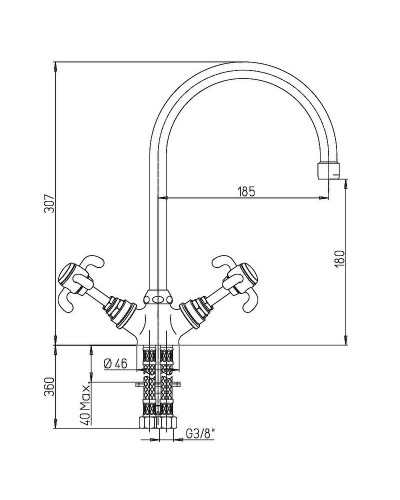Смеситель для кухни Paini Ornellaia 87CR572KM Хром