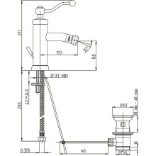 Смеситель для биде Paini Duomo 88F3306KM Старая бронза