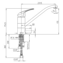 Смеситель для кухни Paini Creta 100 42CR5611KM Хром