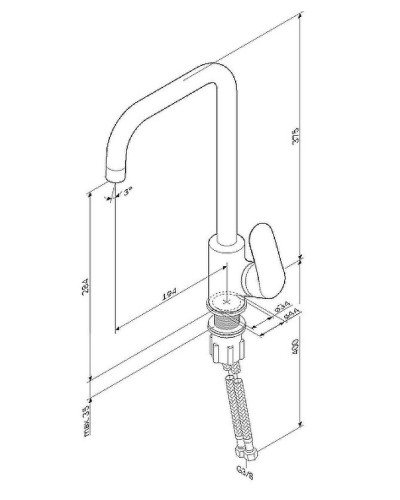 Смеситель для кухни AM.PM Like F8006011 Хром