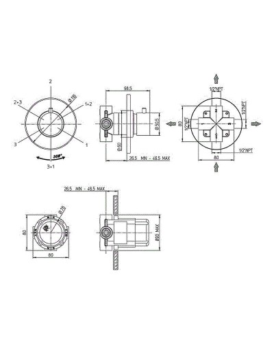 Переключатель потоков Paini Cox 78PZ471 Черный матовый