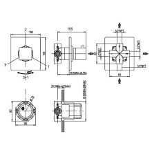 Переключатель потоков Paini Dax-R 84PZ471 Черный матовый