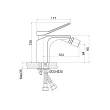 Смеситель для биде Cersanit Odra 63053 Хром