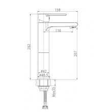 Смеситель для раковины Cersanit Brasko Black 63111 Черный матовый
