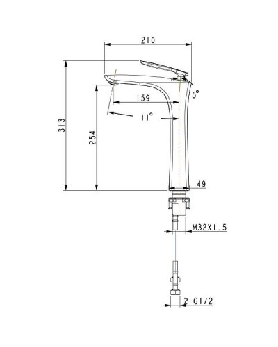 Смеситель для раковины Timo Helmi 4011/03F Черный