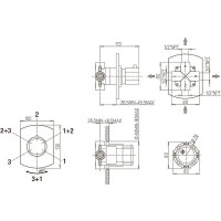 Переключатель потоков Paini Ovo 86CR471 Хром
