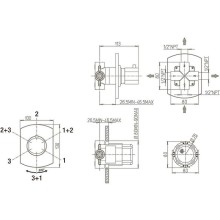 Переключатель потоков Paini Ovo 86CR471 Хром