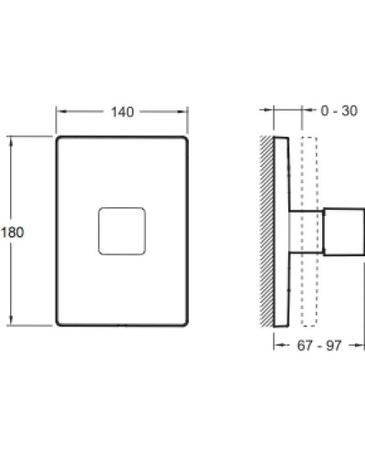 Встроенный переключатель на 3 потребителя Jacob Delafon Modulo E75413-CP