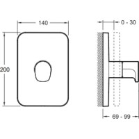 Встраиваемый переключатель на 3 выхода Jacob Delafon Modulo E98734-CP