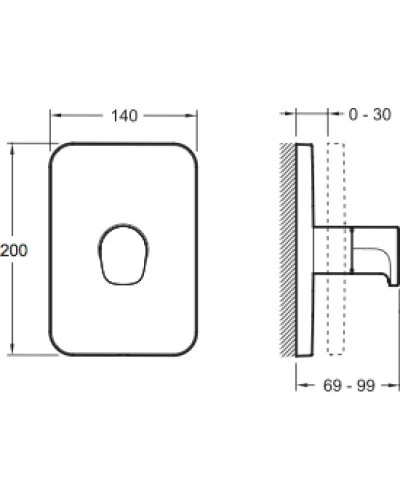 Встраиваемый переключатель на 3 выхода Jacob Delafon Modulo E98734-CP