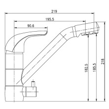 Смеситель для кухни Aquanet Kitchen AF777-44С 261840 Хром