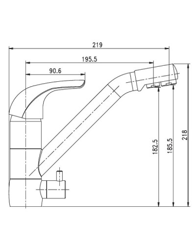 Смеситель для кухни Aquanet Kitchen AF777-44С 261840 Хром