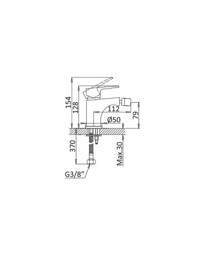 Смеситель для биде Cezares NAUTIC-BS1-01-W0 Хром