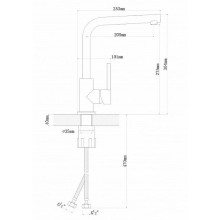 Смеситель для кухни Florentina Дельта 313.06H.1123.105 Коричневый