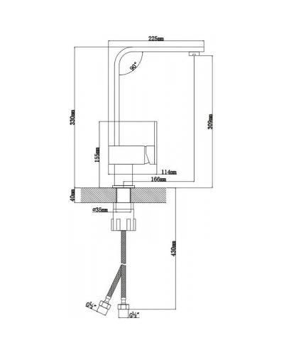 Смеситель для кухни Florentina Сильвер 313.15H.1123.104 Бежевый