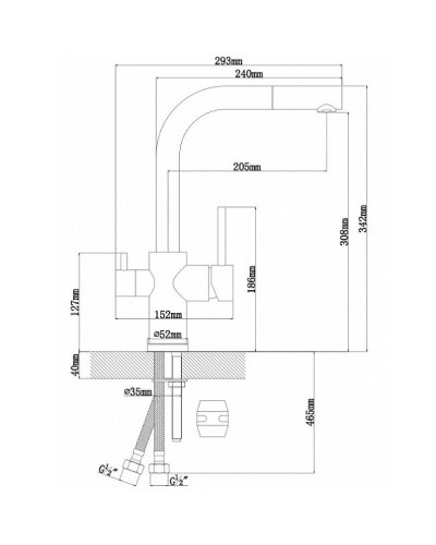 Смеситель для кухни Florentina Кристалл 333.32H.2123.201 Жасмин