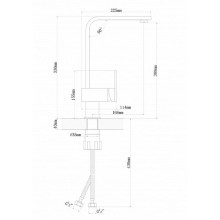 Смеситель для кухни Florentina Сильвер 313.15H.1123.202 Шампань