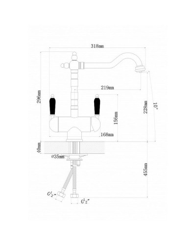 Смеситель для кухни Florentina Ария 333.23H.2113.720 Графит
