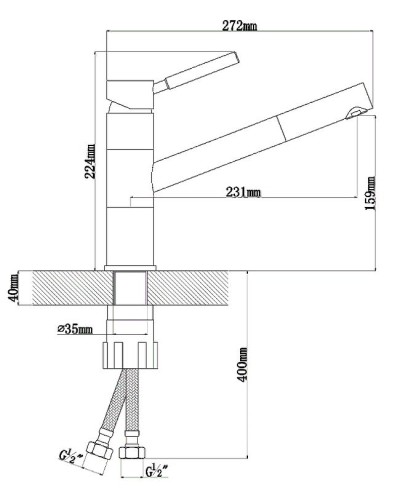 Смеситель для кухни Florentina Фита 313.18L.1223.201 Жасмин
