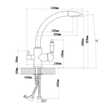 Смеситель для кухни Florentina Шале 333.25H.2113.305 Грей