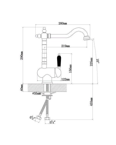 Смеситель для кухни Florentina Ария 313.08H.1113.107 Песочный