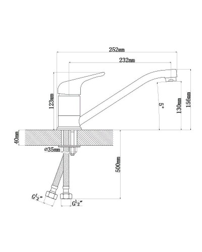 Смеситель для кухни Florentina Гамма 313.05L.1123.306 Капучино