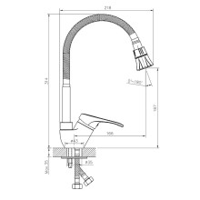 Смеситель для кухни Rossinka B35-26 Хром