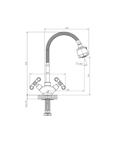 Смеситель для кухни Rossinka RS42-75 Хром