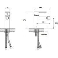 Смеситель для биде Bronze de Luxe Simple SW980 Хром
