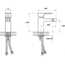 Смеситель для биде Bronze de Luxe Simple SW980 Хром