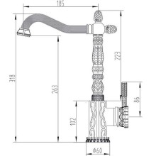 Смеситель для кухни ZorG Antic A117K-BR Бронза