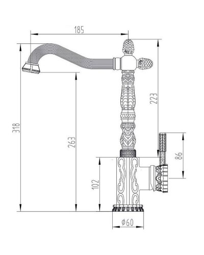 Смеситель для кухни ZorG Antic A117K-BR Бронза