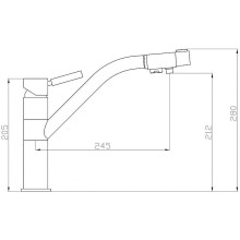 Смеситель для кухни ZorG Sanitary ZR401KFSATIN Сатин