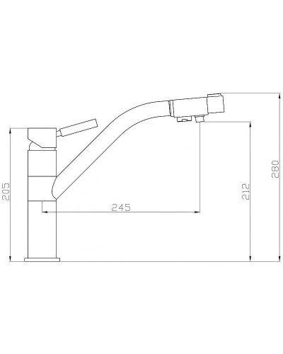 Смеситель для кухни ZorG Sanitary ZR401KFSATIN Сатин