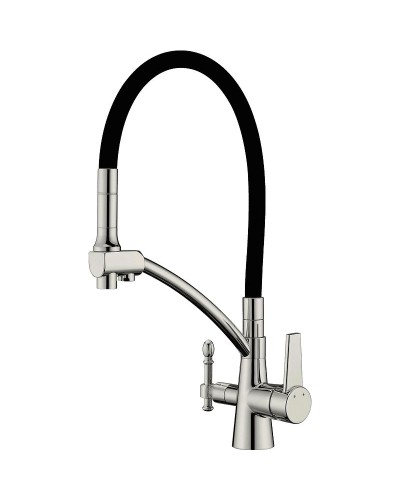 Смеситель для кухни ZorG Sanitary ZR338-6YFSATIN Сатин Черный