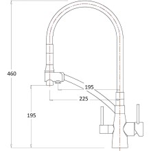 Смеситель для кухни ZorG Sanitary ZR338-6YFSATIN Сатин Черный