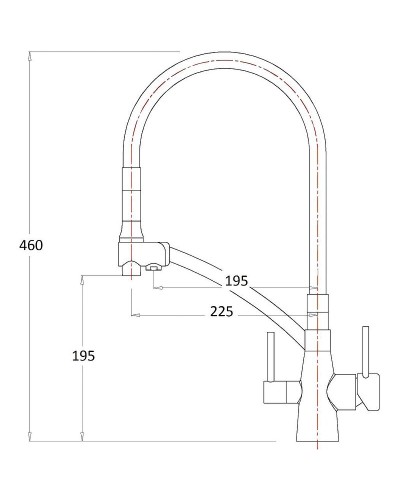 Смеситель для кухни ZorG Sanitary ZR338-6YFSATIN Сатин Черный