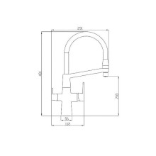 Смеситель для кухни ZorG Steel Hammer SH818-6BRONZE Бронза Черный