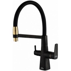 Смеситель для кухни ZorG Steel Hammer SH818-6BLACKBR Черный