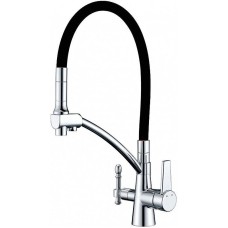 Смеситель для кухни ZorG Sanitary ZR338-6YF Хром Черный