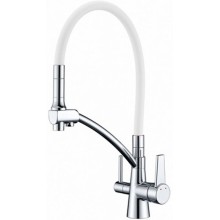 Смеситель для кухни ZorG Sanitary ZR338-8YF Хром Белый