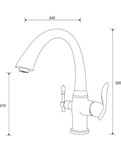Смеситель для кухни ZorG Sanitary ZR340YF Хром