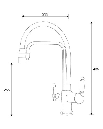 Смеситель для кухни ZorG Sanitary ZR342-8YF Хром Белый